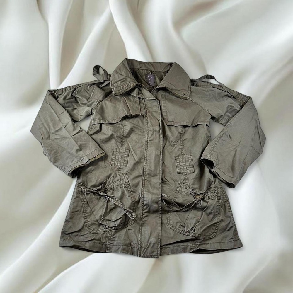 Forever 21 olive green cargo utility military jacket y2k mcbling fairy grunge